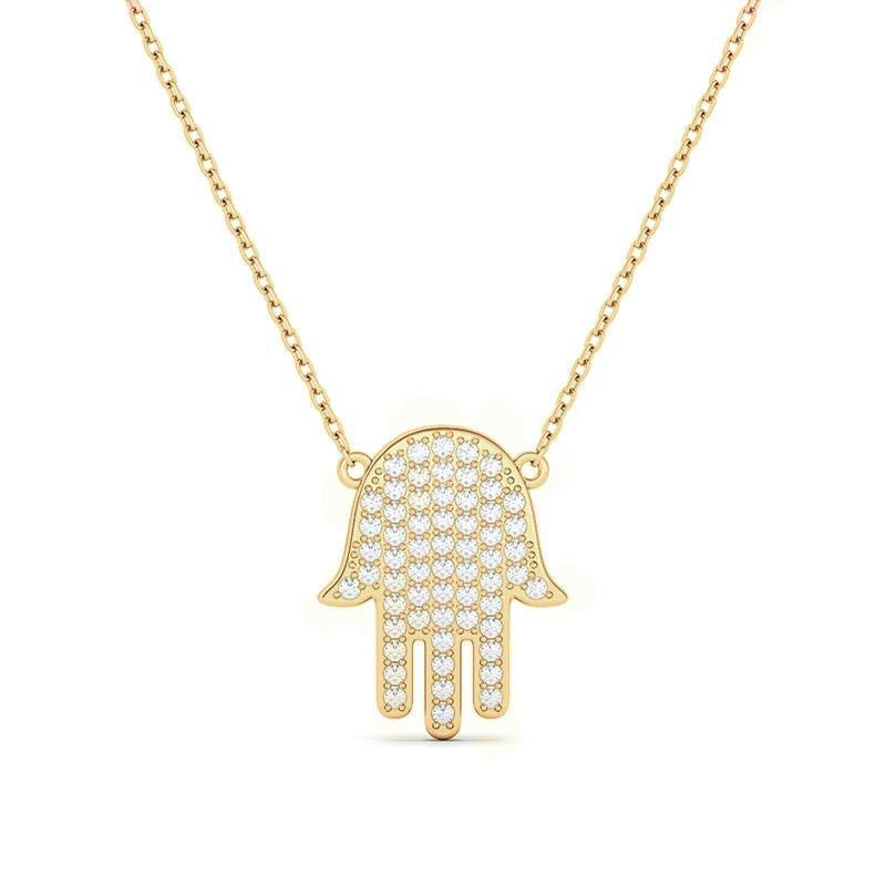 Hamsa Diamond Necklace