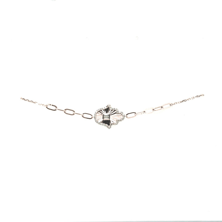 Hamsa Baguette Diamond Bracelet