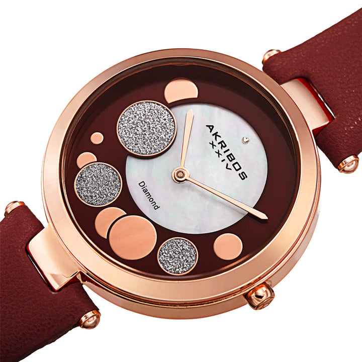 Casual Burgundy/Leather | White Dial