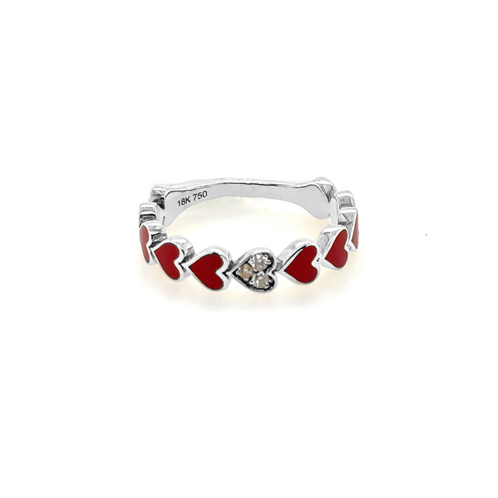 Heart & Enamel Ring