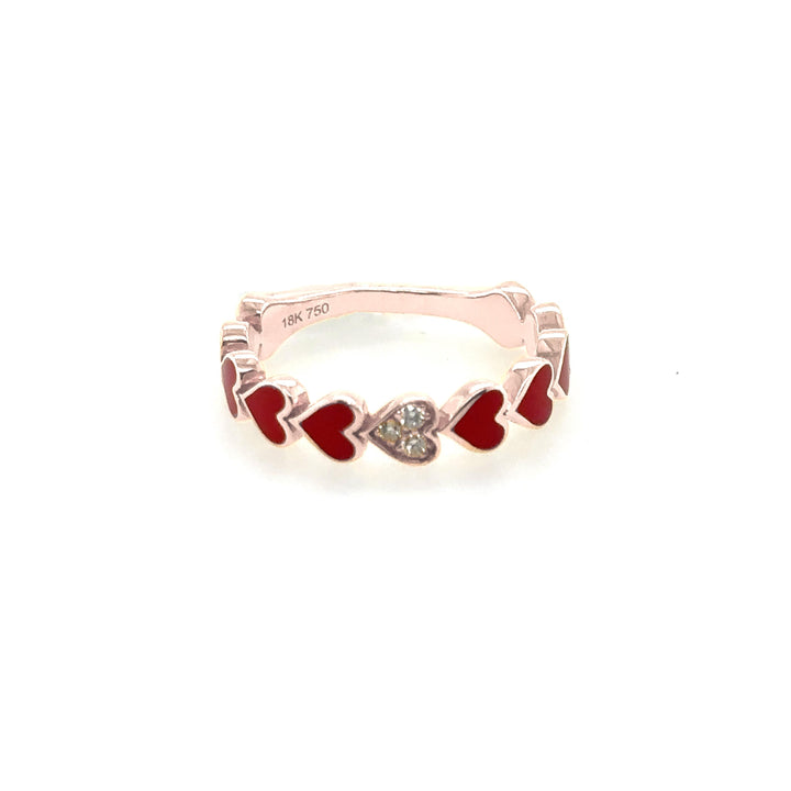 Heart & Enamel Ring