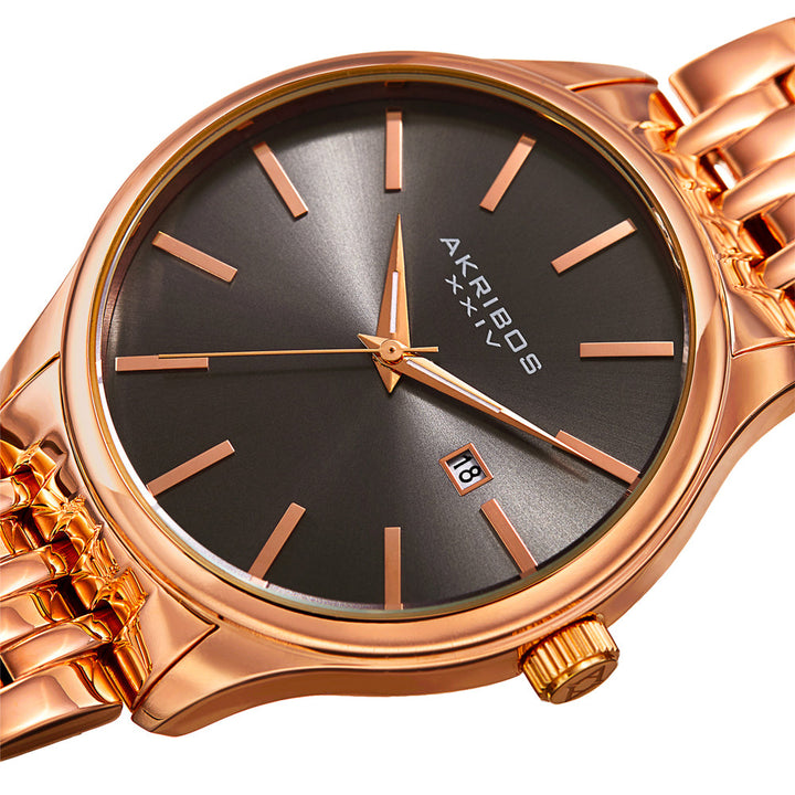 Dress-AK941RG Rose Gold/Stainless Steel | Dark Grey Dial