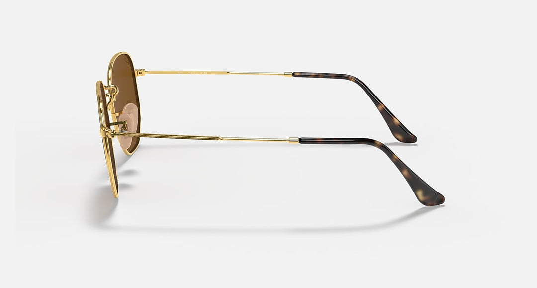 HEXAGONAL FLAT LENSES MEN'S Gold / Polar Brown |  Dial