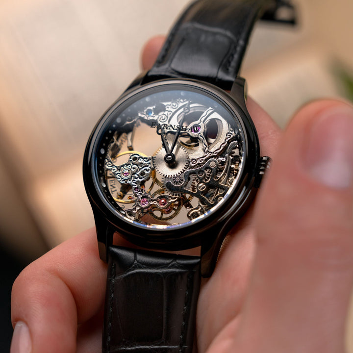 Bauer Mechanical Skeleton Transparent / Genuine Leather | Transparent Dial