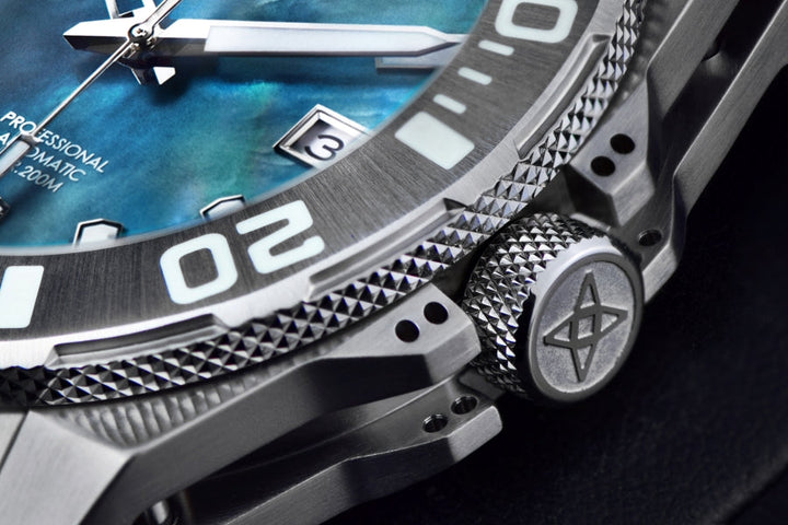 Silverjet AM/PM NH37 Automatic Black Mother of Peal Dial | Black Mother of Pearl