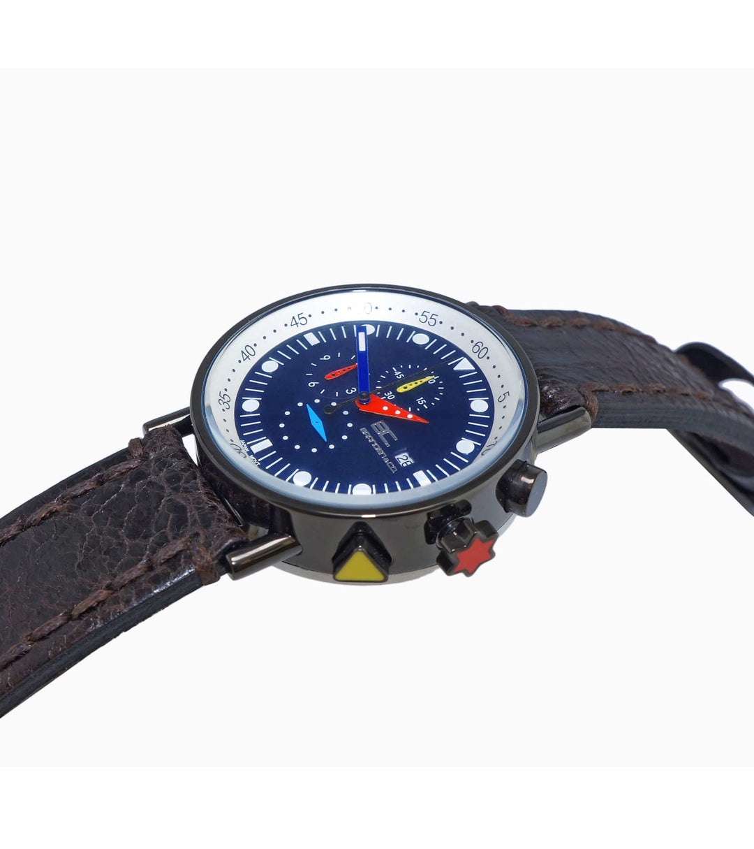 BC COLLECTION IP Black/ Blue-Brown | Blue Dial Dial