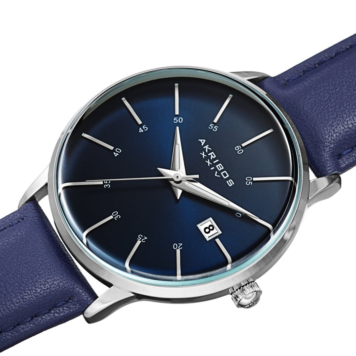 AK1104BU-S-Casual Blue/Leather | Blue Dial
