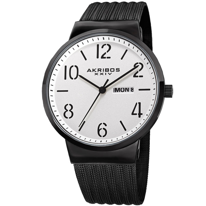 Casual-AK996BK Black/Stainless Steel | Silver Dial