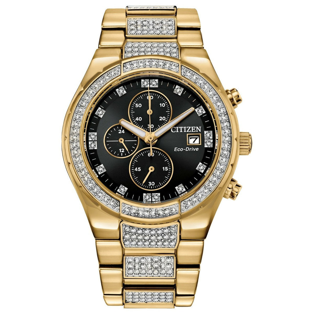 Crystal 42mm / Black / Gold | Black Dial