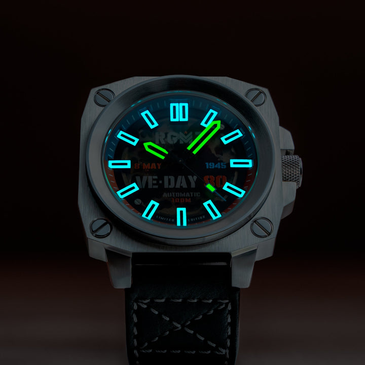 ALTIMETER SKELETON AUTOMATIC VE-DAY 80TH LIMIITED EDITION BLACK / LEATHER | Blac