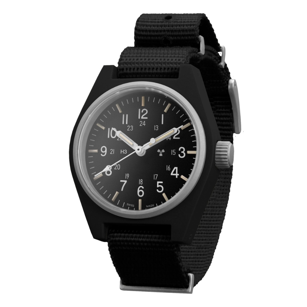 General Purpose Quartz Black US Gov/Def Std Matte Black Dial