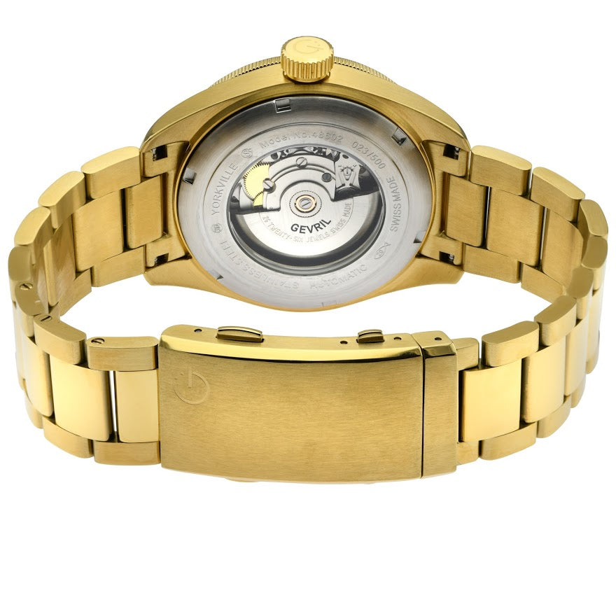 Yorkville Gevril Men's Yorkville Blue Dial Sellita SW200 Swiss Automatic Unidire