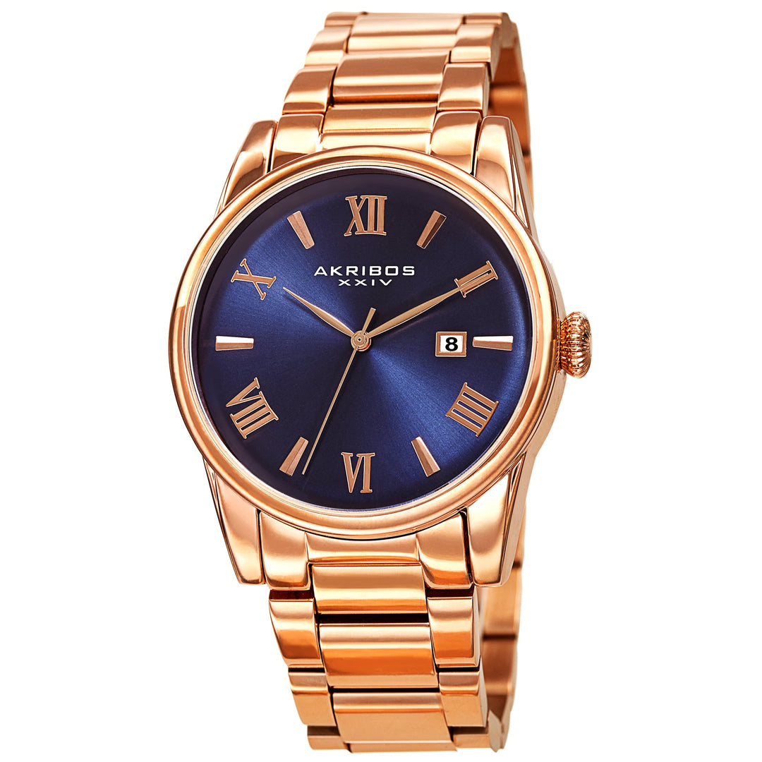 Date Watch Rose Gold Tone/Stainless Steel | Blue Dial