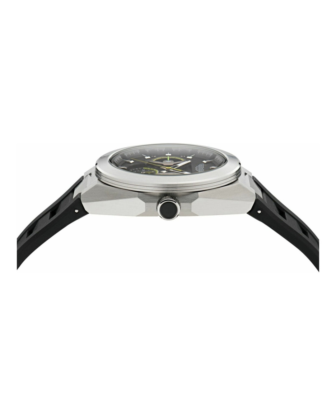 TKS Stainless Steel/ Black Silicone Strap Black Dial