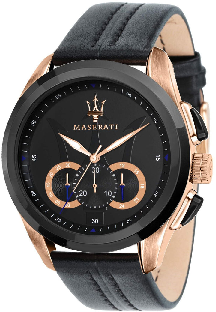 TRAGUARDO Black / Leather | Black Dial