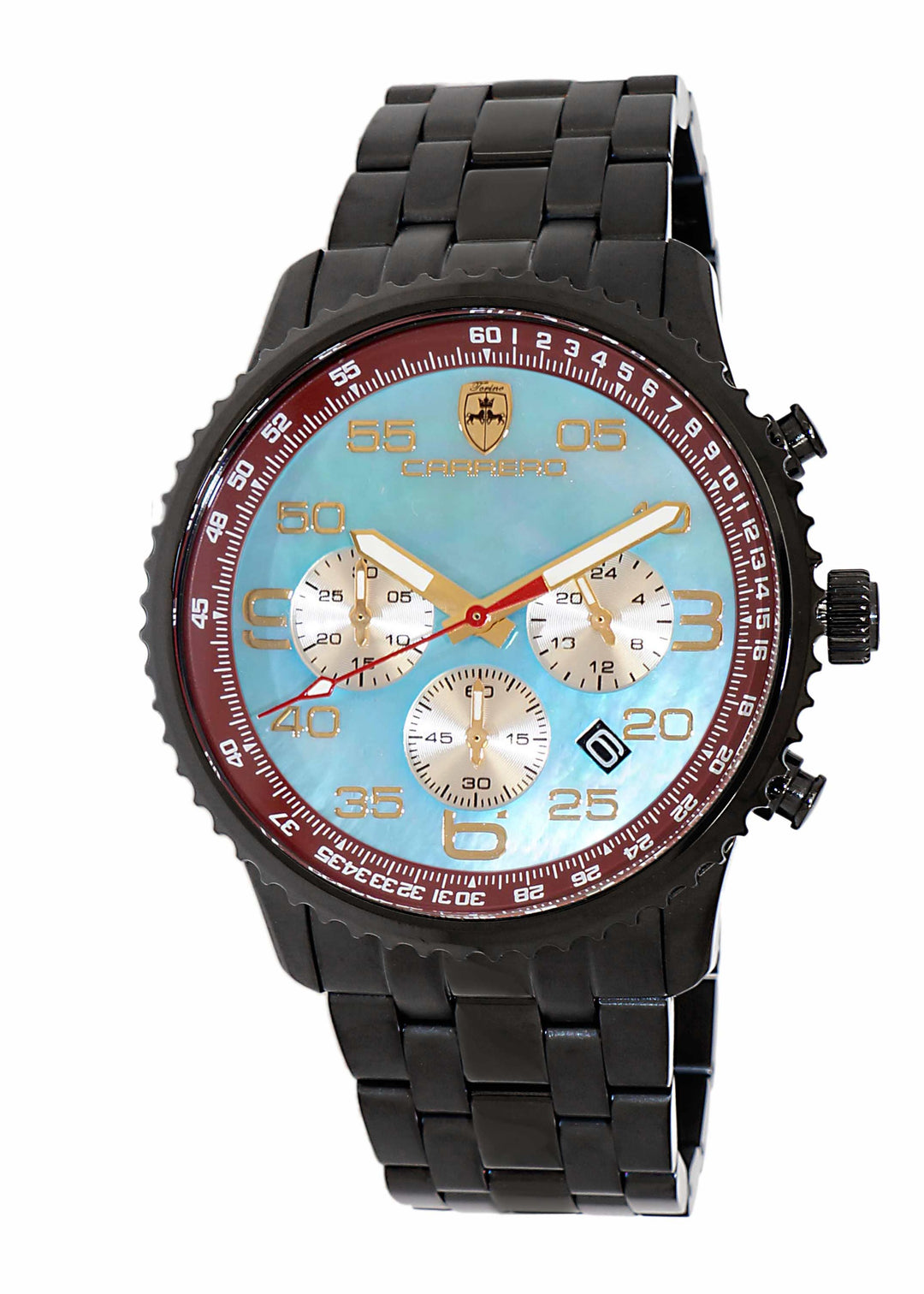 Aureum-MB IP BLACK/BLUE - GOLD Blue & White Dial