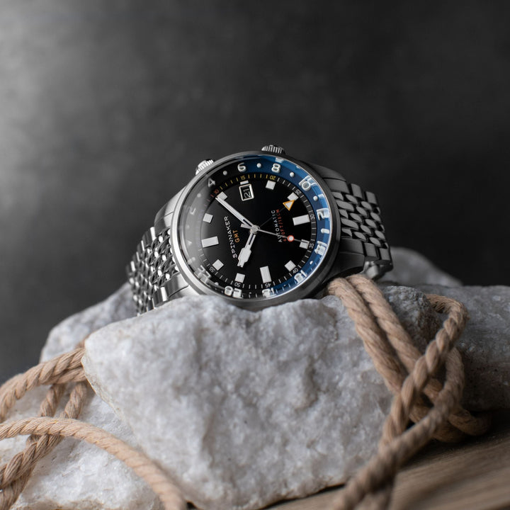 Bradner GMT Automatic Black / Stainless Steel Black Dial