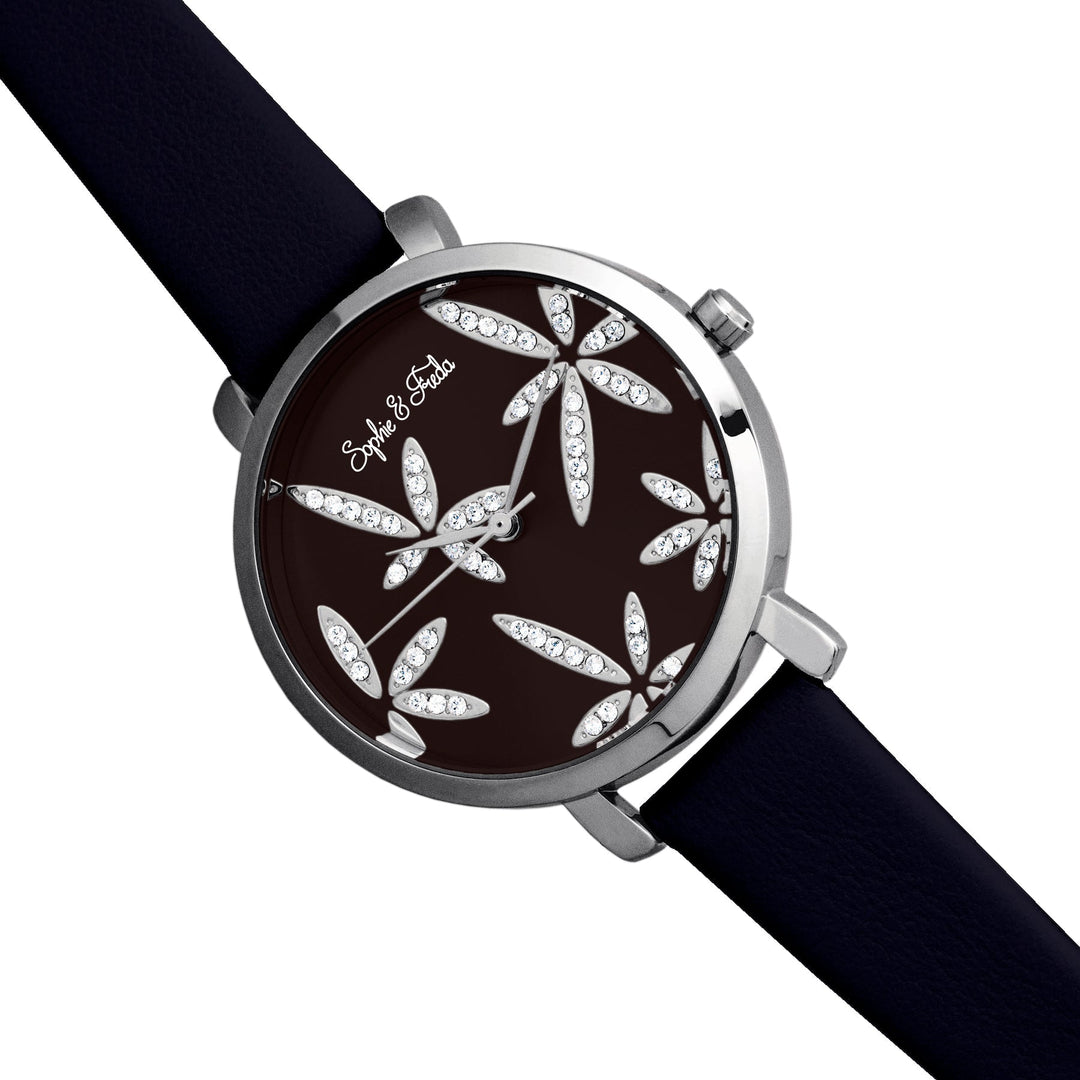 Key West w/ Swarovski Crystals Silver/Black