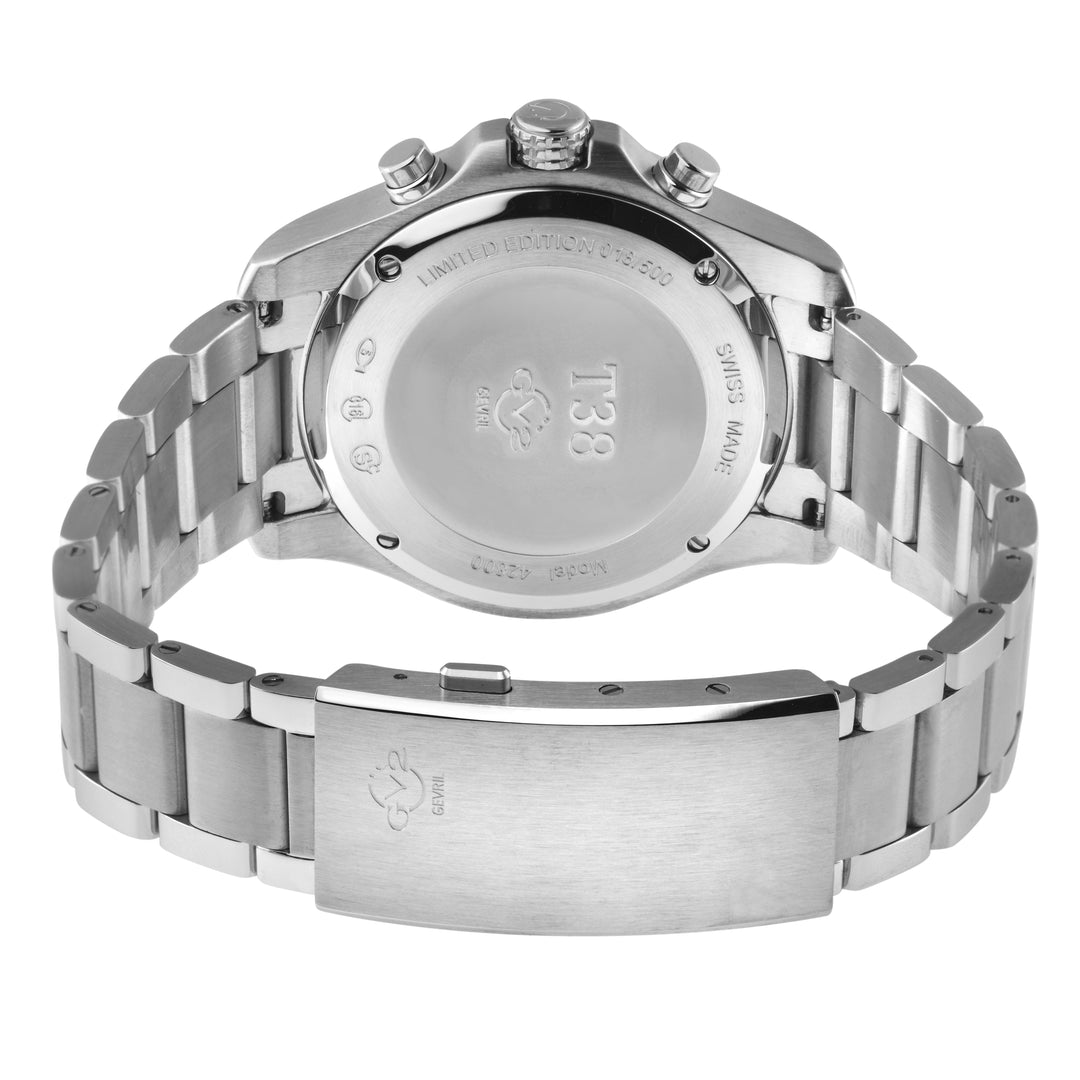 T38 GV2 Swiss Quartz Chronograph, 316L Case, Black Enamel Dial, 316L Bracelet | 