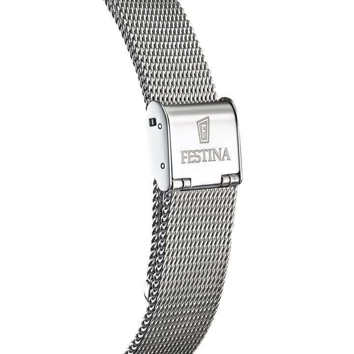 Swiss Made Silver / Stainless Steel Silver Dial