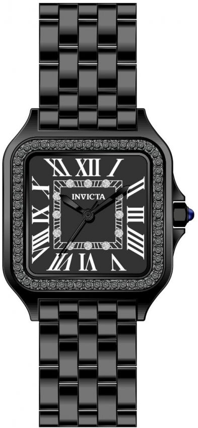Angel Lady Black Dial / Black Stainless Steel Bracelet Black Dial