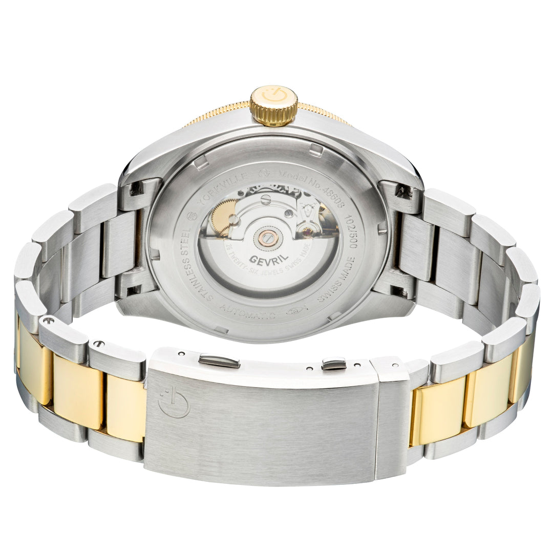 Yorkville Gevril Men's Yorkville Black Dial Sellita SW200 Swiss Automatic Unidir