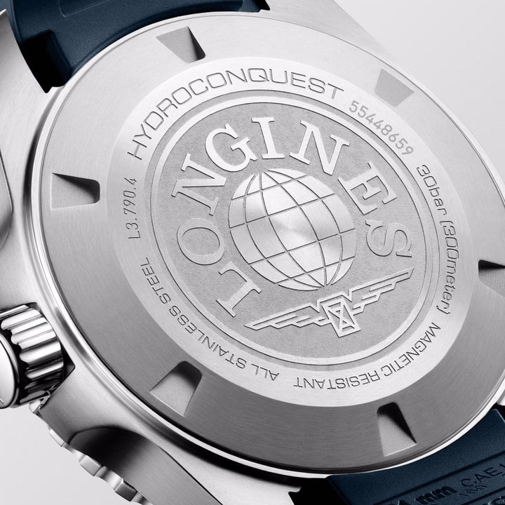 HYDROCONQUEST GMT Blue / Rubber | Blue Dial