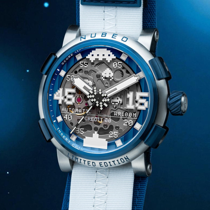 Orion Automatic Space Invaders Limited Edition Blue / Stainless Steel | Blue Dia