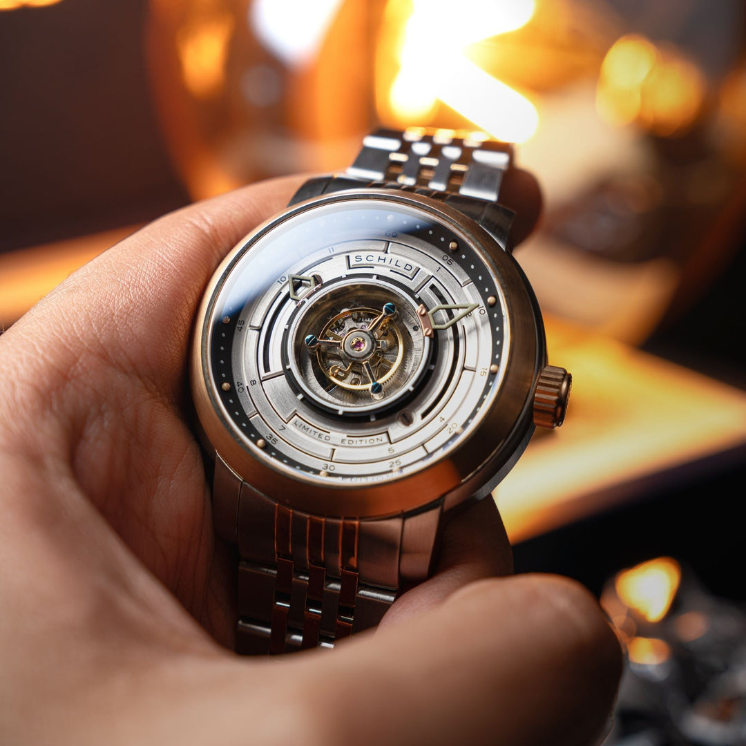 Heinrich Cyclone Tourbillon Limited Edition Silver / Steel & Rose Gold Stainless