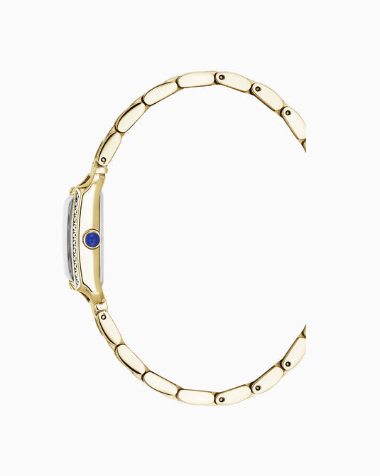 Emily Gold-tone White dial with Stones White Dial