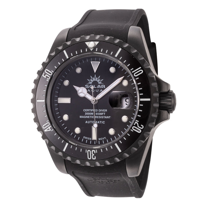Deep Bay 45mm / Black / Black | Black Dial