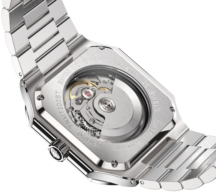 Oceaneva Tenuis Ultra-Thin Swiss Movement Automatic Thin Light Blue Watch Light 