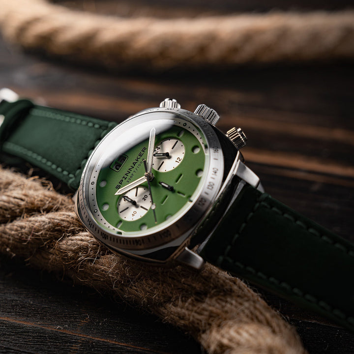 Hull Chronograph Green / Leather Green Dial