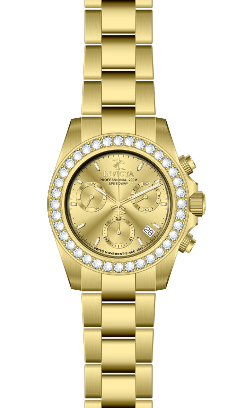Elite Diamond Gold dial / Gold Stainless Steel Bracelet Gold Dial