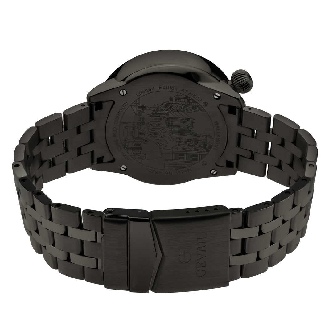 Wallabout Gevrill Wallabout Swiss Automatic Solar Compass Watch | Black Dial
