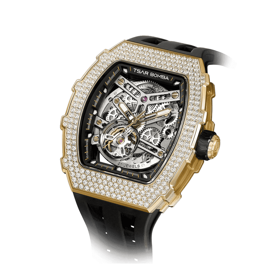 Elemental gold/rubber | Black Dial