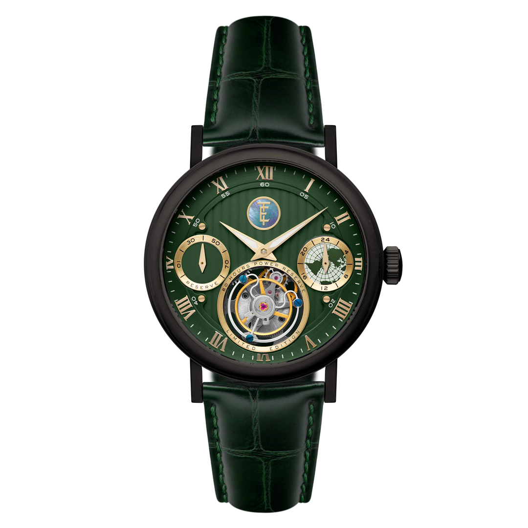 Celestial Halley Tourbillon Limited Edition Green / Leather | Green Dial