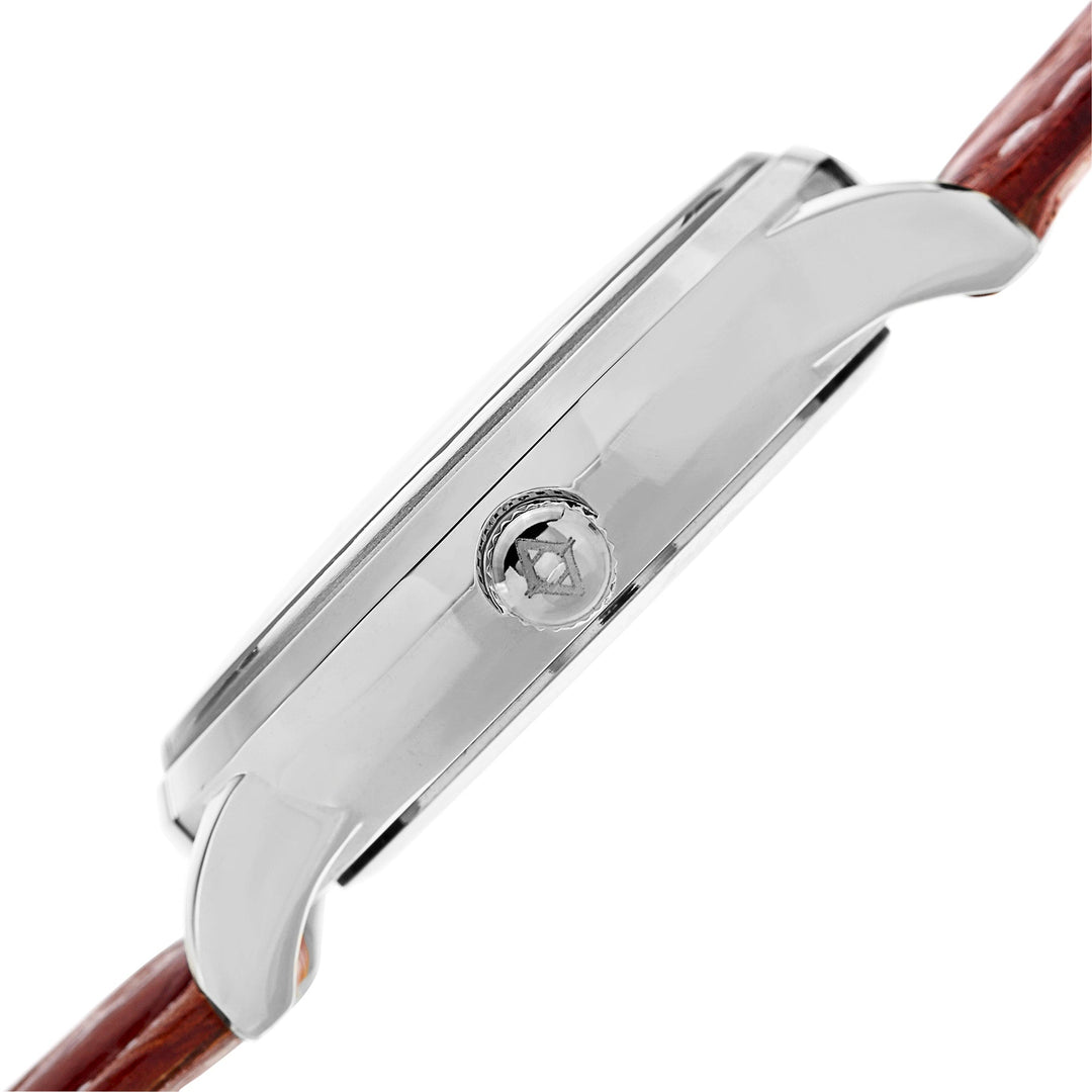 Omni Silver Tone/Silver Tone Alloy/Leather | Silver Dial