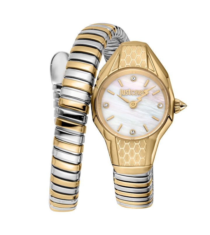 Snake 22mm / White Mother-of-Pearl / Silver and Gold Mother-of-Pearl Dial