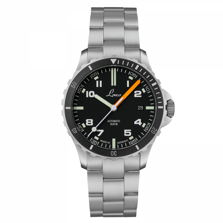 Himalaya 39.MB Stainless Bracelet Black Dial