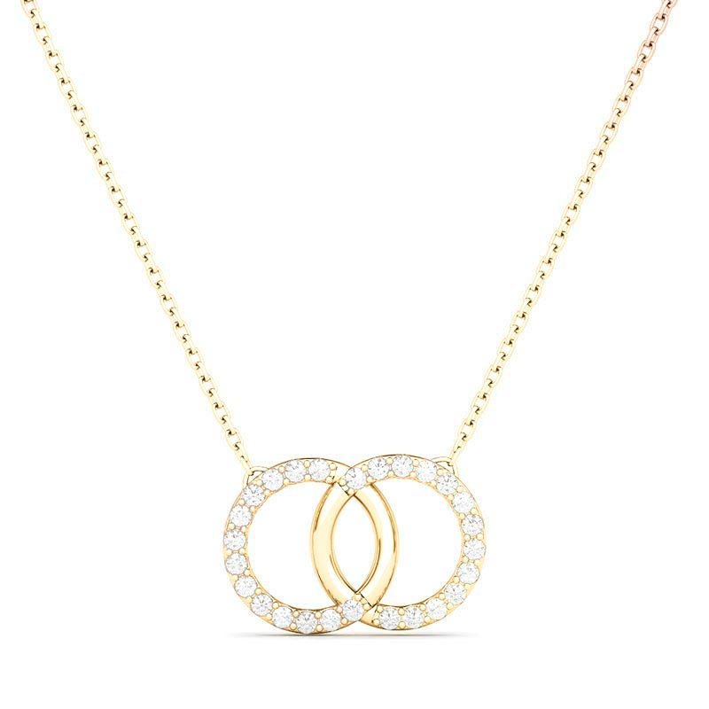 Interlocked Circles Diamond Necklace