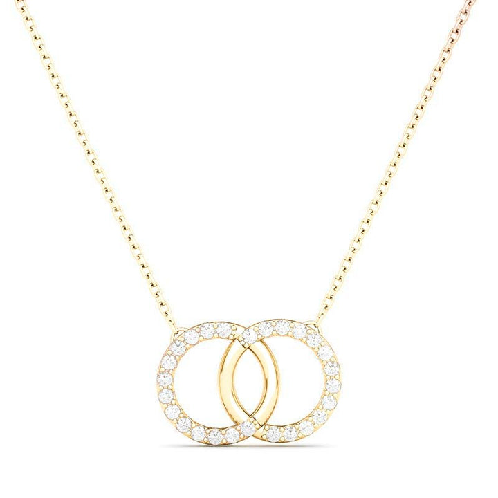 Interlocked Circles Diamond Necklace