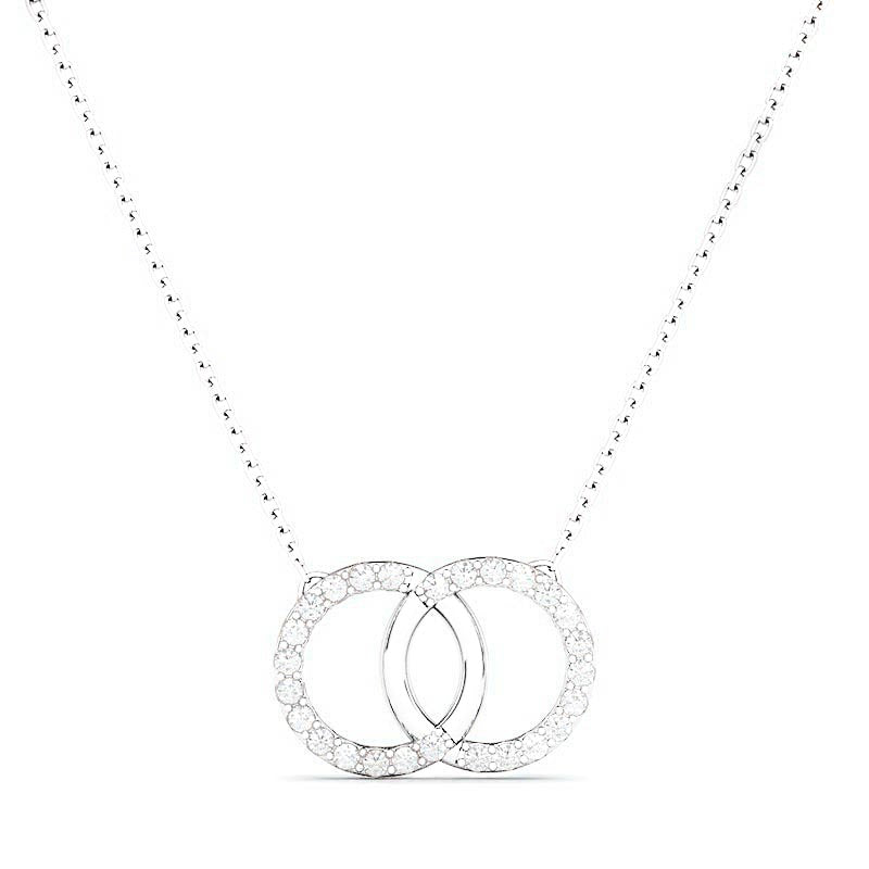 Interlocked Circles Diamond Necklace