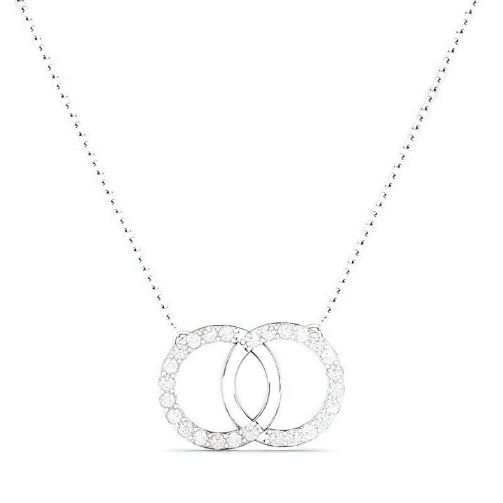 Interlocked Circles Diamond Necklace