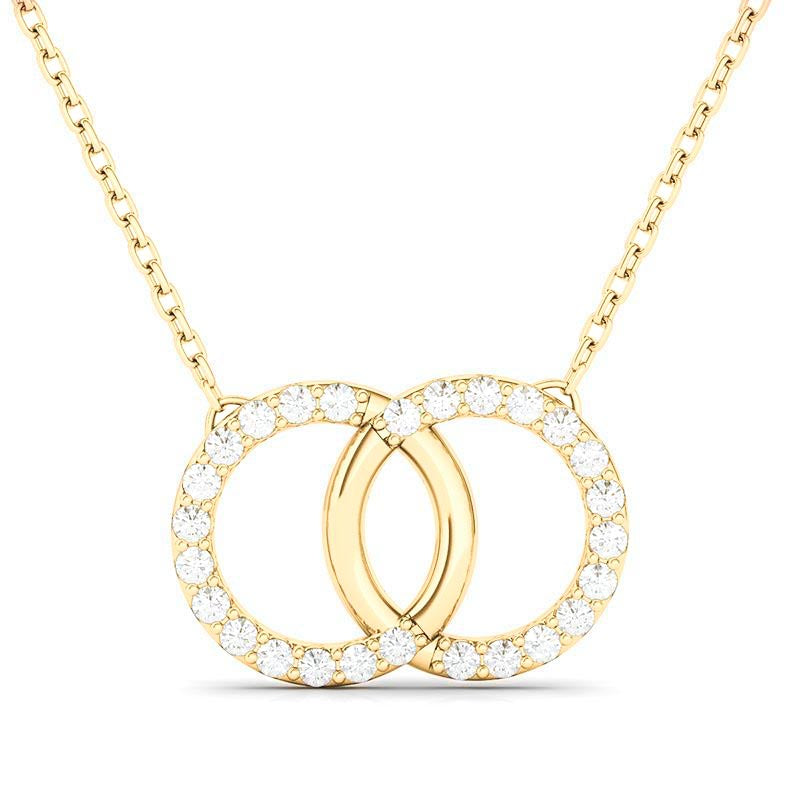 Interlocked Circles Diamond Necklace