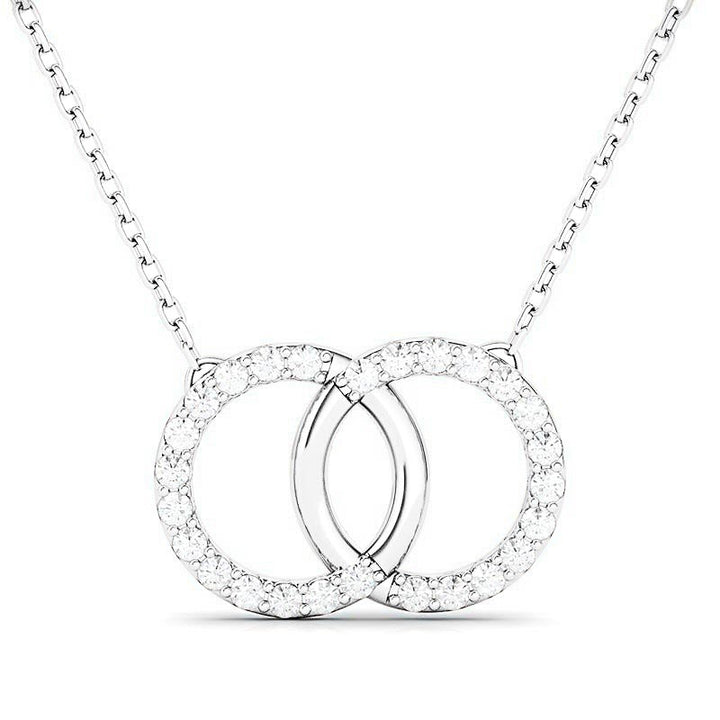 Interlocked Circles Diamond Necklace