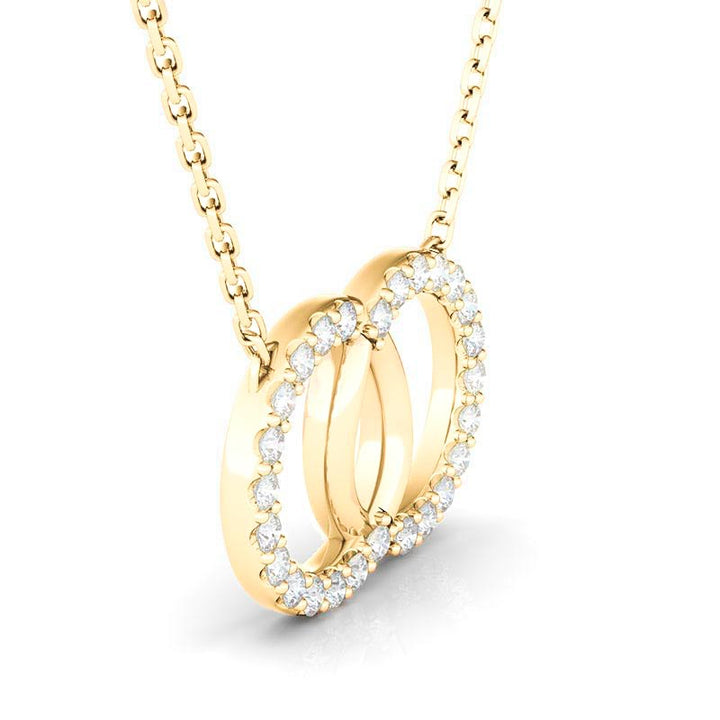 Interlocked Circles Diamond Necklace