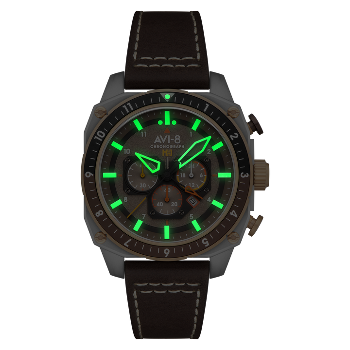 ATLAS DUAL TIME CHRONOGRAPH GREY / LEATHER | Grey Dial