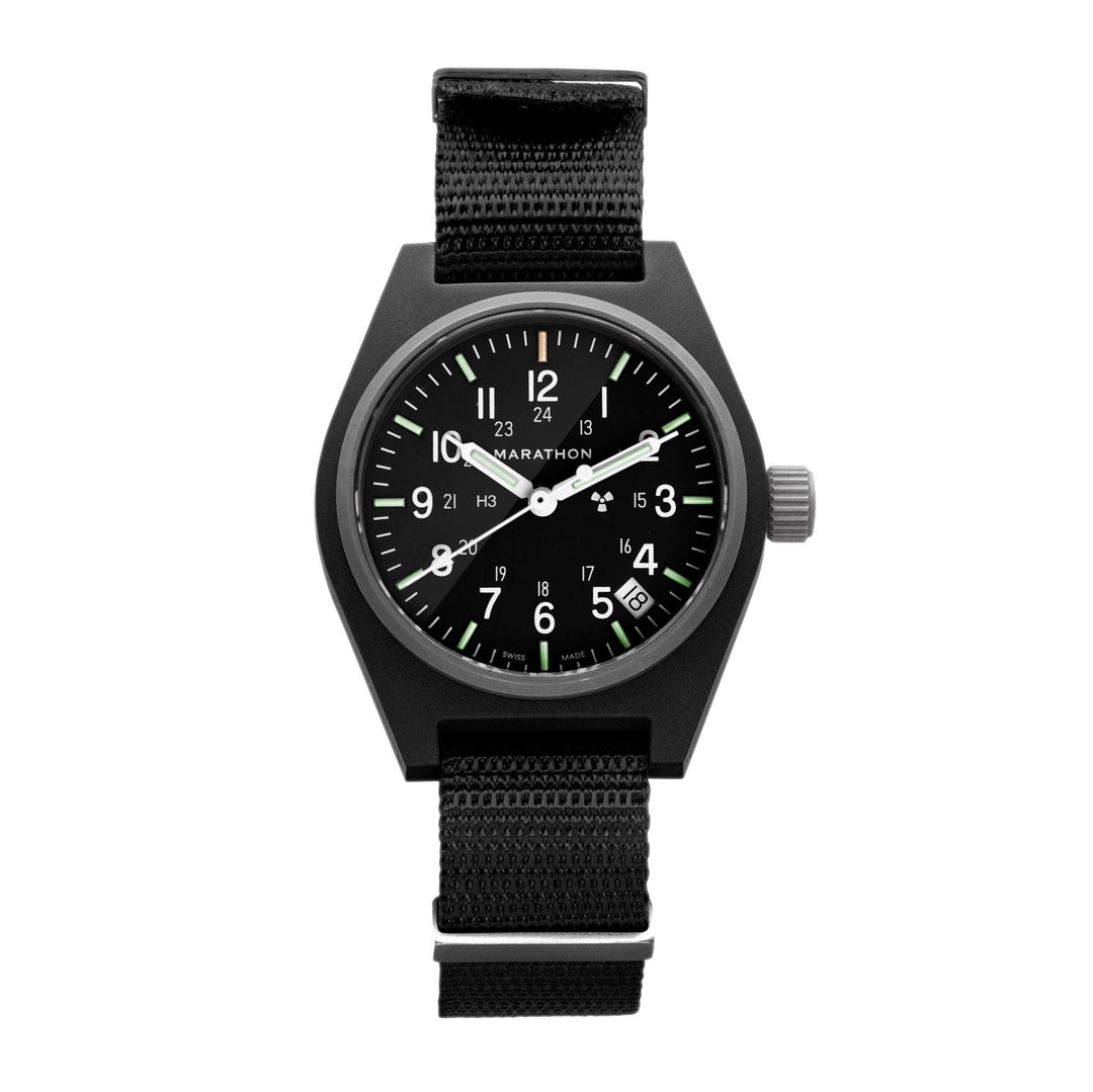 General Purpose Quartz with Date Black US Gov/Def Std | Matte Black Dial
