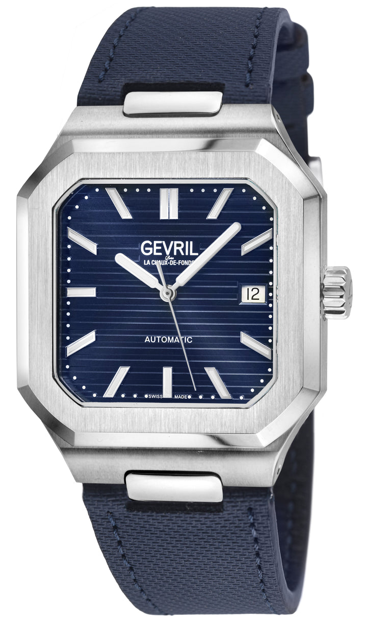 Grand Concourse Swiss Automatic, 316L Stainless Steel Case, Blue Dial, Handmade 
